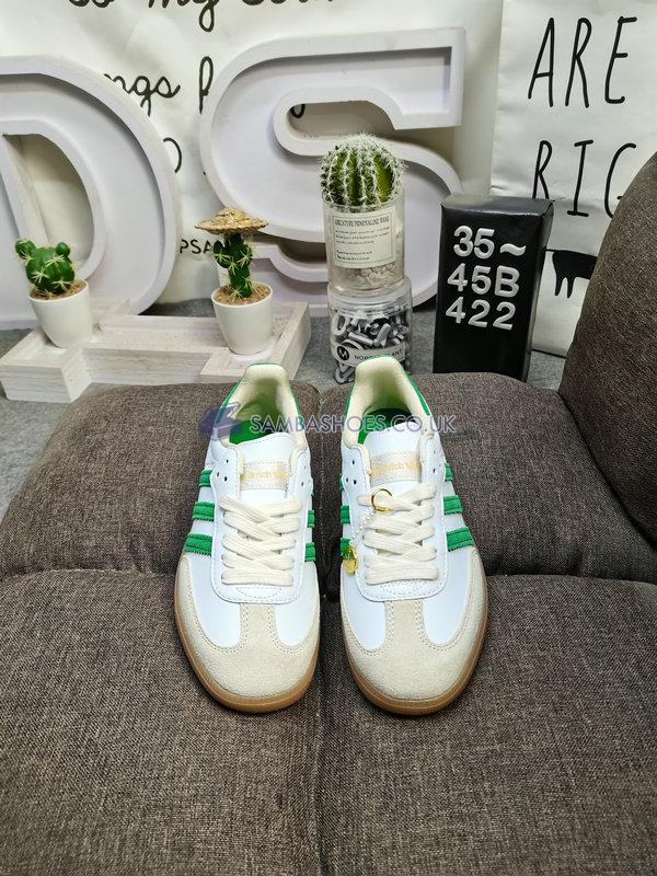 Sporty & Rich x Adidas Samba OG "White Green" - Cloud White/Green/Gum - HQ6075 Classic Originals Shoes