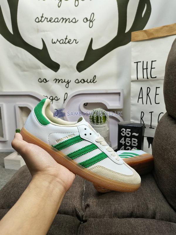 Sporty & Rich x Adidas Samba OG "White Green" - Cloud White/Green/Gum - HQ6075 Classic Originals Shoes