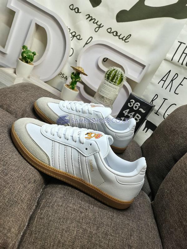 Real Madrid x Adidas Samba Team "White Gum" - Cloud White/Cloud White/Gum - HQ7032 Classic Originals Shoes