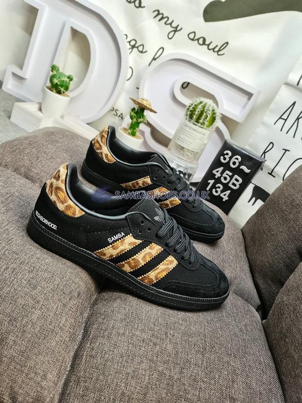 END. x Neighborhood x Adidas Samba "Black Leopard" - Core Black/Core Black/Core Black - GX5005 Classic Originals Shoes