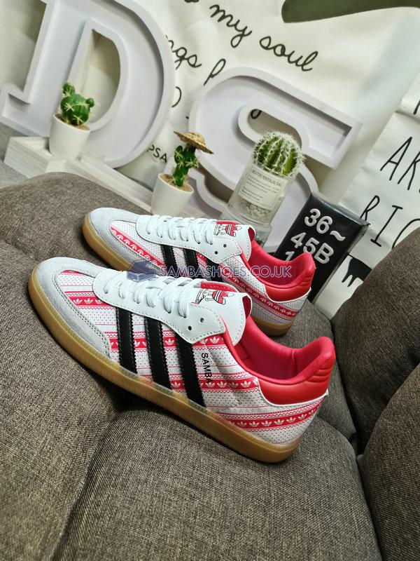 Adidas Samba Vegan "Christmas" - Cloud White/Shadow Navy/Vivid Red - GZ4711 Classic Originals Shoes