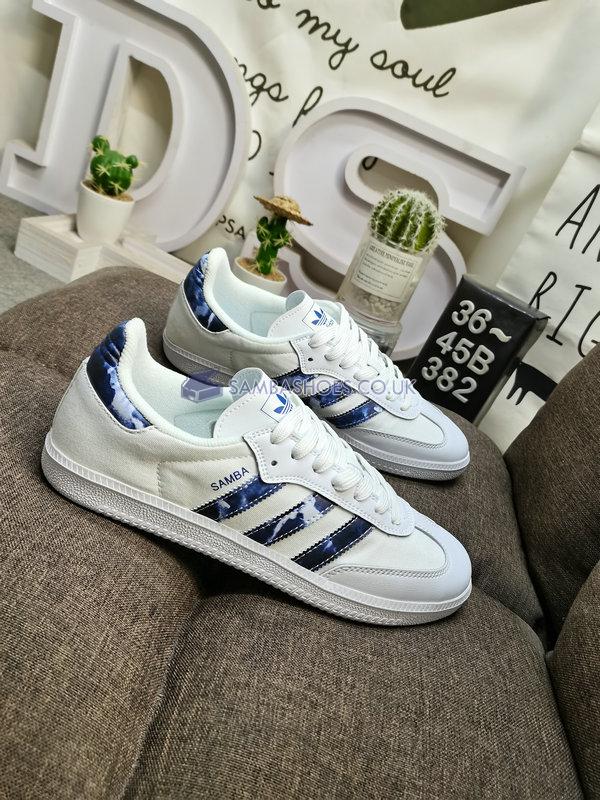 Adidas Samba "Tie Dye White" - Cloud White/Royal Blue/Cloud White - GZ7039 Classic Originals Shoes