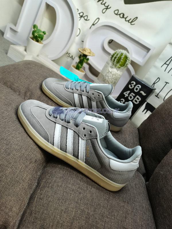 Adidas Samba OG "Grey Bliss Orange" - Grey Three/Core White/Bliss Orange - HP7905 Classic Originals Shoes