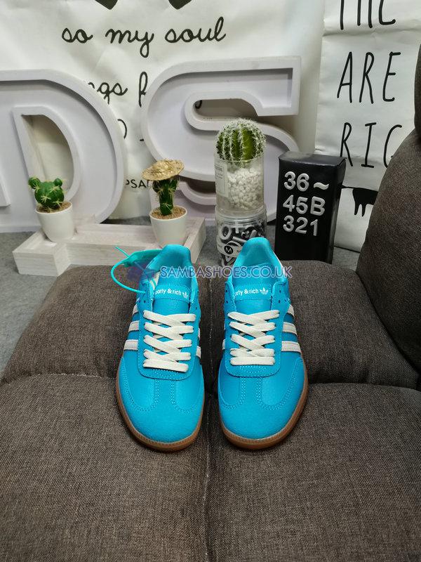 Sporty & Rich x Adidas Samba OG "Blue Rush" - Blue Rush/Cream White/Gum - IE6975 Classic Originals Shoes