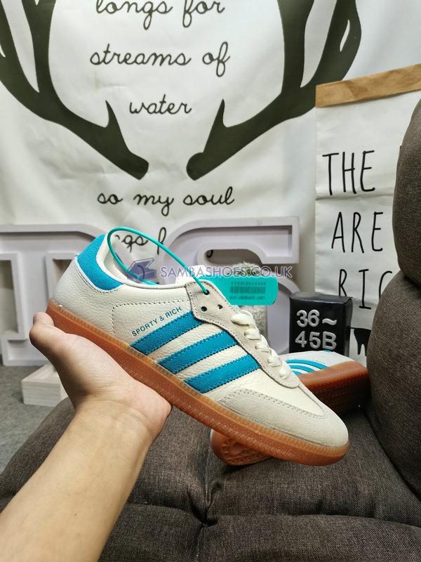 Sporty & Rich x Adidas Samba OG "Cream Blue" - Cream White/Blue Rush/Gum - IE7096 Classic Originals Shoes