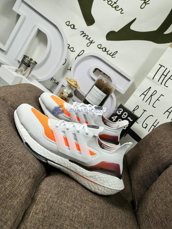 Adidas UltraBoost 21 "Grey Screaming Orange" - Dash Grey/Dash Grey/Screaming Orange - FY0375 Classic Running Shoes