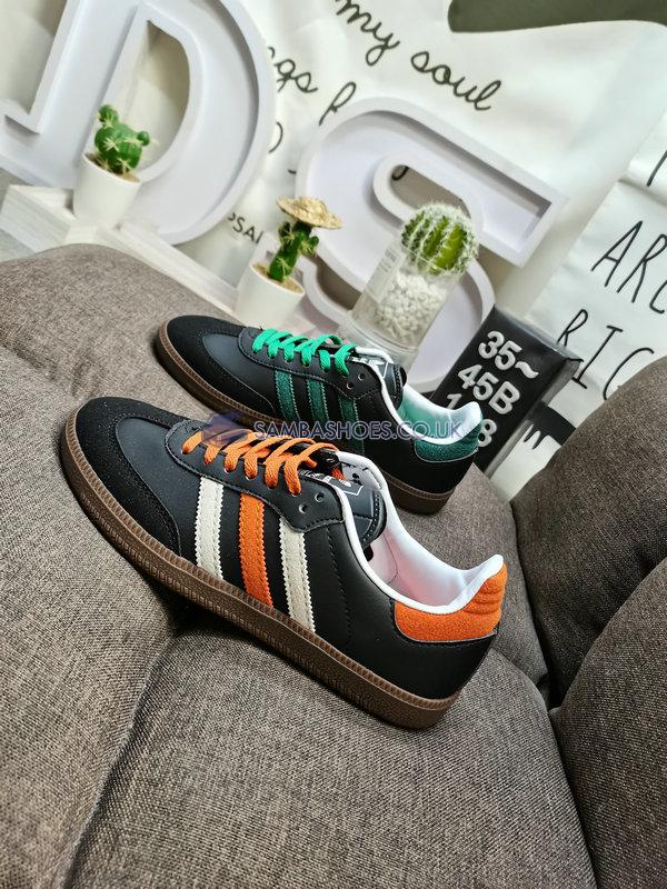 Adidas Samba "Black Orange Green" - Core Black/Orange/Footwear White - FW5386 Classic Originals Shoes