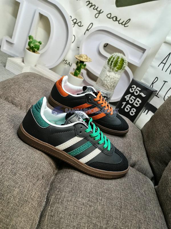 Adidas Samba "Black Orange Green" - Core Black/Orange/Footwear White - FW5386 Classic Originals Shoes