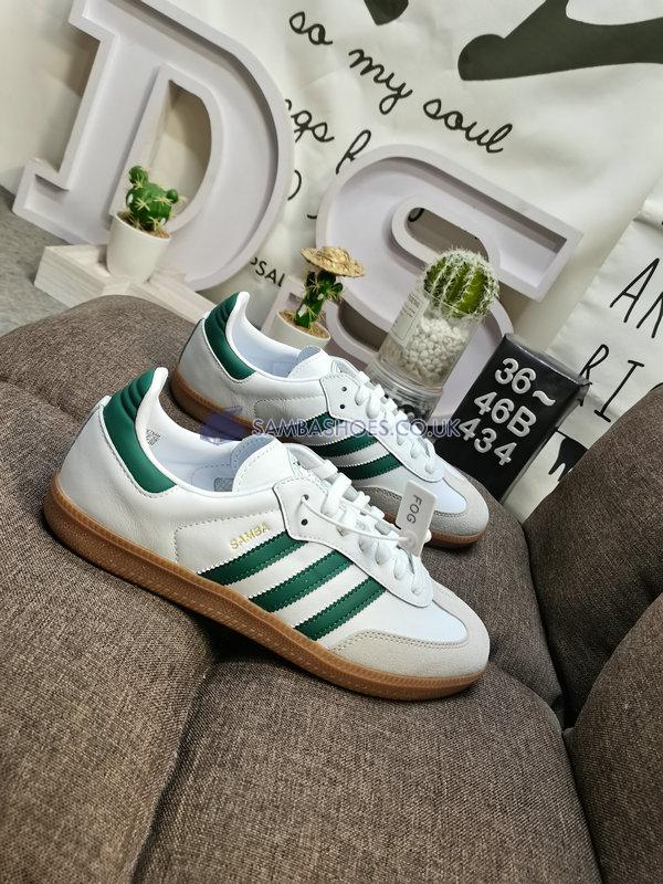 Adidas Samba Team "Mexico" - Cloud White/Collegiate Green/Gum - HQ7036 Classic Originals Shoes