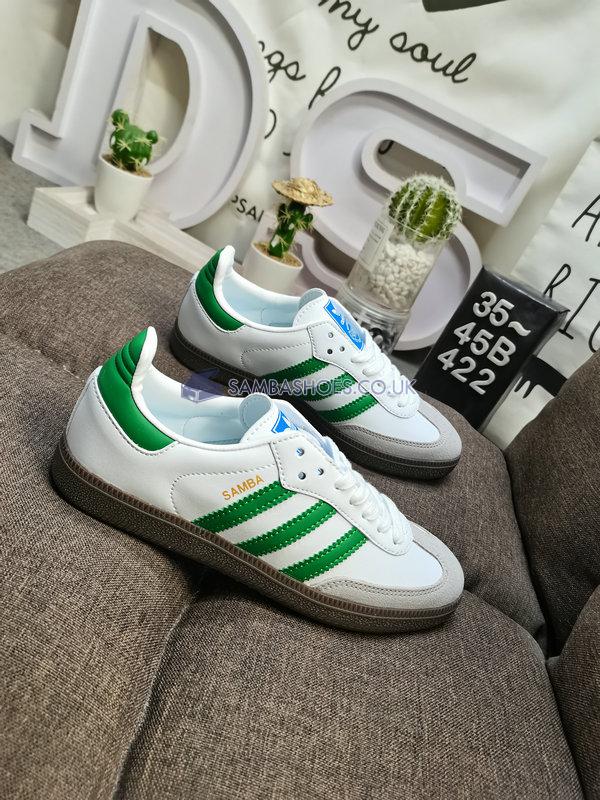 Adidas Samba OG "White Green" - Cloud White/Green/Supplier Colour - IG1024 Classic Originals Shoes