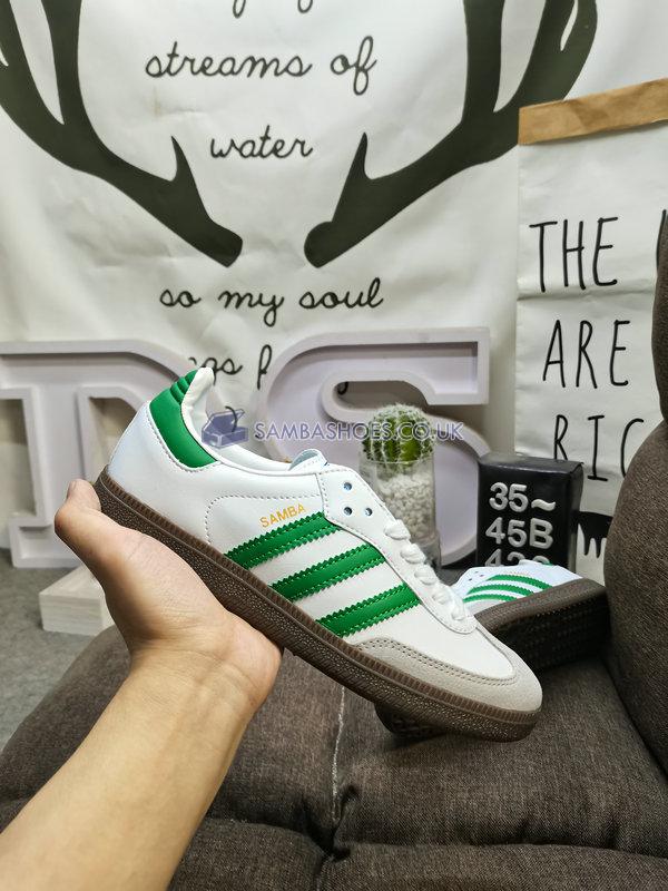 Adidas Samba OG "White Green" - Cloud White/Green/Supplier Colour - IG1024 Classic Originals Shoes