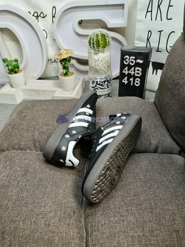 atmos x FACE x Adidas Samba OG "Embroidered Daisies" - Core Black/Footwear White/Gold Foil - H03848 Classic Originals Shoes