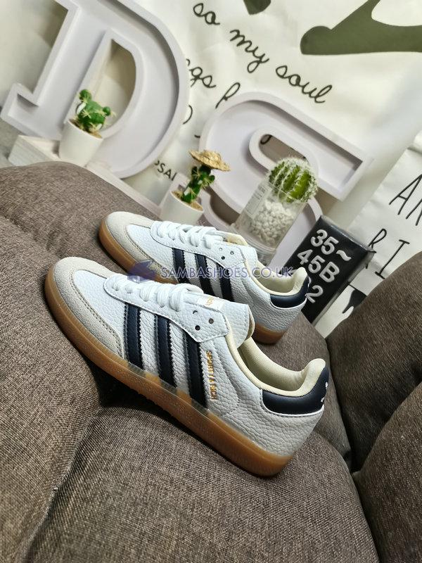 Sporty & Rich x Adidas Samba OG "White Legend Ink" - Cloud White/Legend Ink/Gum - HP3354 Classic Originals Shoes