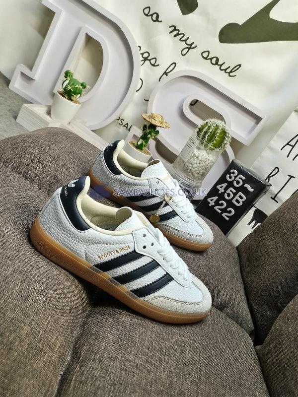 Sporty & Rich x Adidas Samba OG "White Legend Ink" - Cloud White/Legend Ink/Gum - HP3354 Classic Originals Shoes