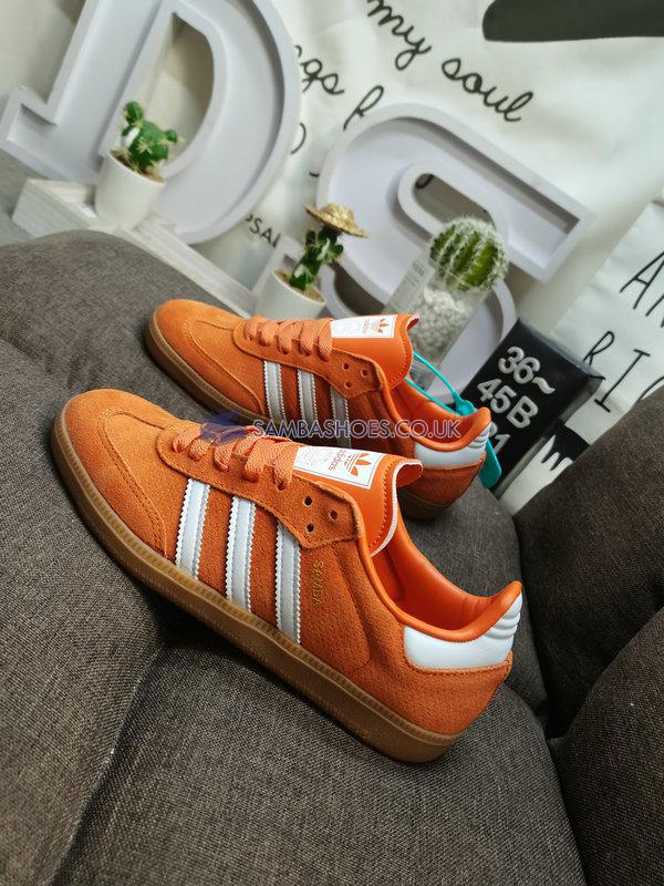 Adidas Samba OG "Orange Rush Gum" - Orange Rush/Core White/Gum - HP7898 Classic Originals Shoes