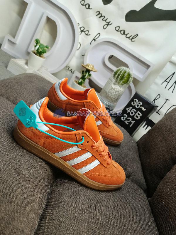 Adidas Samba OG "Orange Rush Gum" - Orange Rush/Core White/Gum - HP7898 Classic Originals Shoes