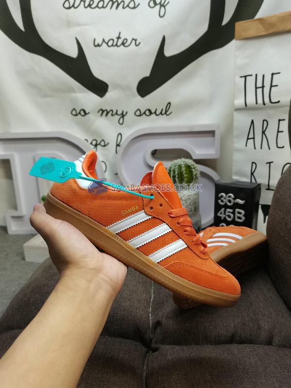 Adidas Samba OG "Orange Rush Gum" - Orange Rush/Core White/Gum - HP7898 Classic Originals Shoes