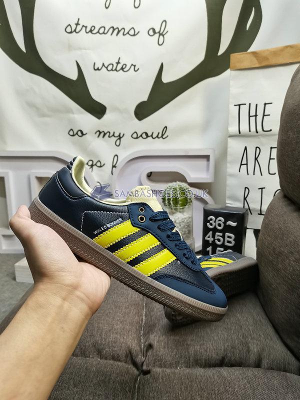 Wales Bonner x Adidas Samba "Collegiate Navy Yellow" - Collegiate Navy/Cream White/Yellow - S42595 Classic Originals Shoes