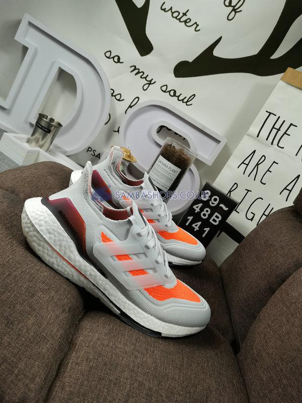 Adidas UltraBoost 21 "Grey Screaming Orange" - Dash Grey/Dash Grey/Screaming Orange - FY0375 Classic Running Shoes