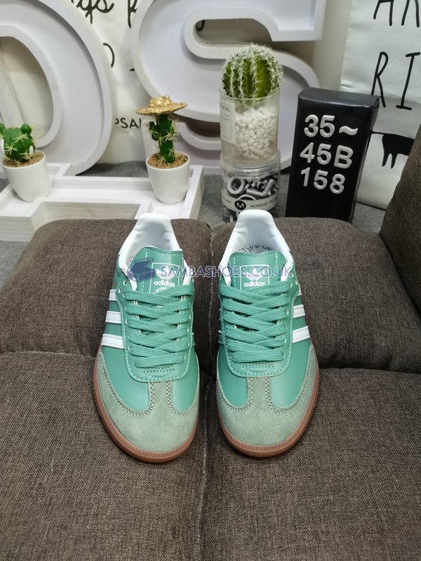 Adidas Samba OG "Silver Green Gum" - Silver Green/Chalk White/Gum - IE7011 Classic Originals Shoes