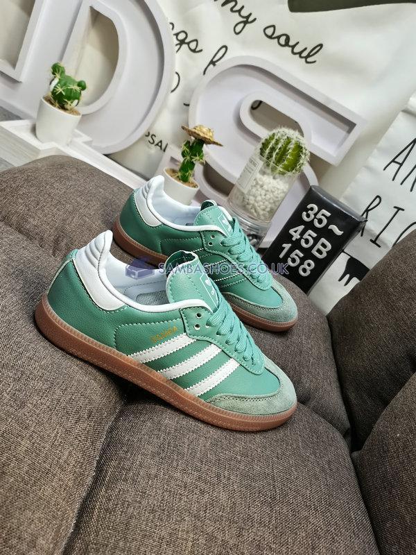 Adidas Samba OG "Silver Green Gum" - Silver Green/Chalk White/Gum - IE7011 Classic Originals Shoes