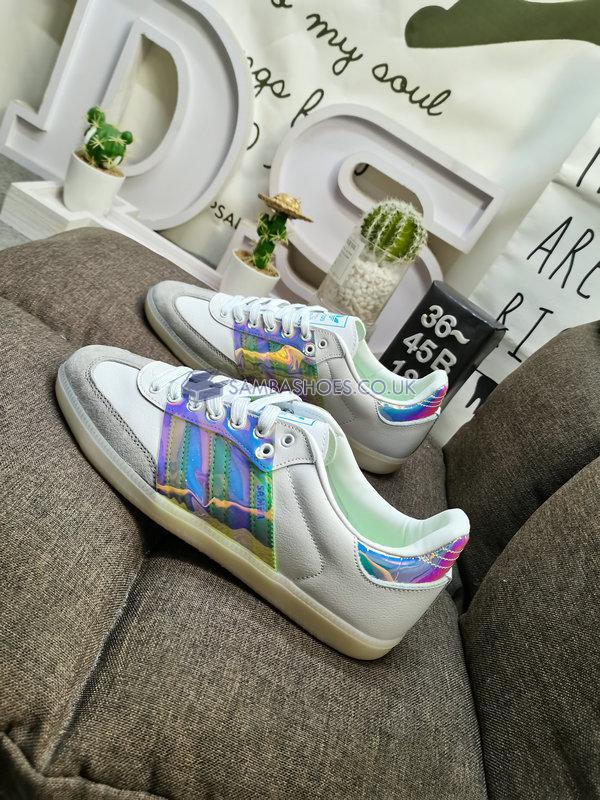 Adidas Samba OG "White Iridescent" - Grey Six/Pulse Yellow/Core Black - GX1024 Classic Originals Shoes