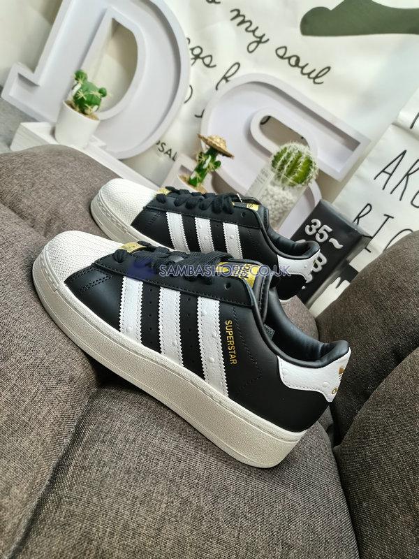 Adidas Superstar XLG "Black White Ostrich" - Core Black/Footwear White/Gold Metallic - ID7770 Classic Originals Shoes