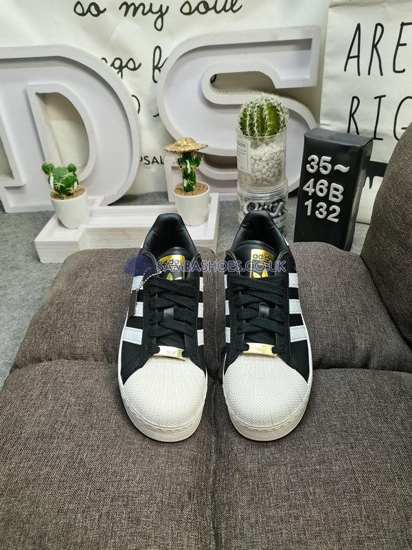 Adidas Superstar XLG "Black White Ostrich" - Core Black/Footwear White/Gold Metallic - ID7770 Classic Originals Shoes