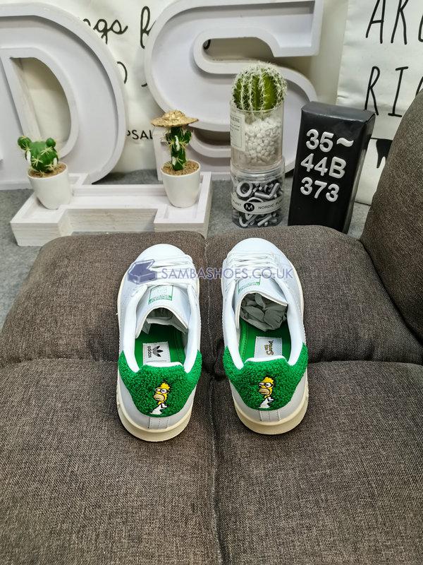 The Simpsons x Adidas Stan Smith "Homer Simpson" - Cloud White/Green-Cream White - IE7564 Classic Originals Shoes