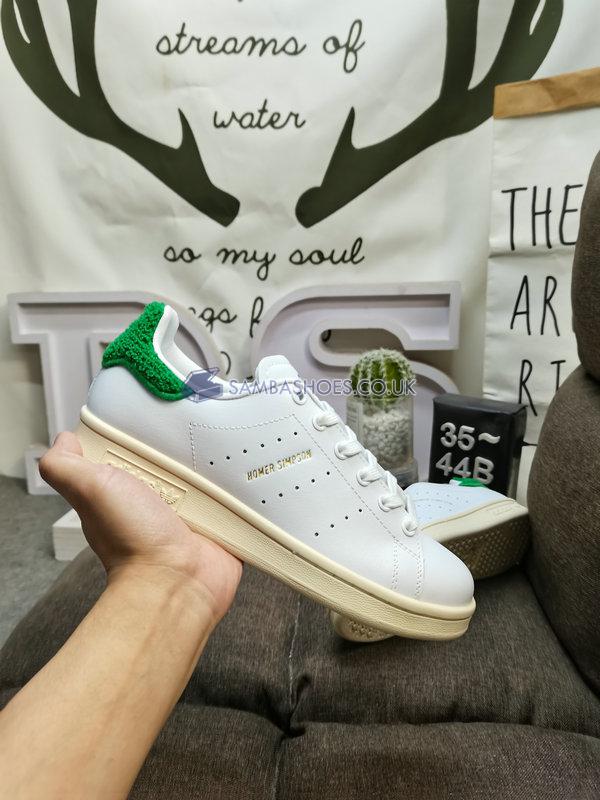 The Simpsons x Adidas Stan Smith "Homer Simpson" - Cloud White/Green-Cream White - IE7564 Classic Originals Shoes