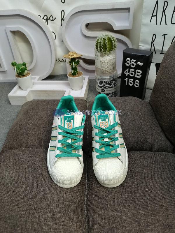 Adidas Superstar "Cream White Green Gold" - Cream White/Green/Gold - IE2931 Classic Originals Shoes