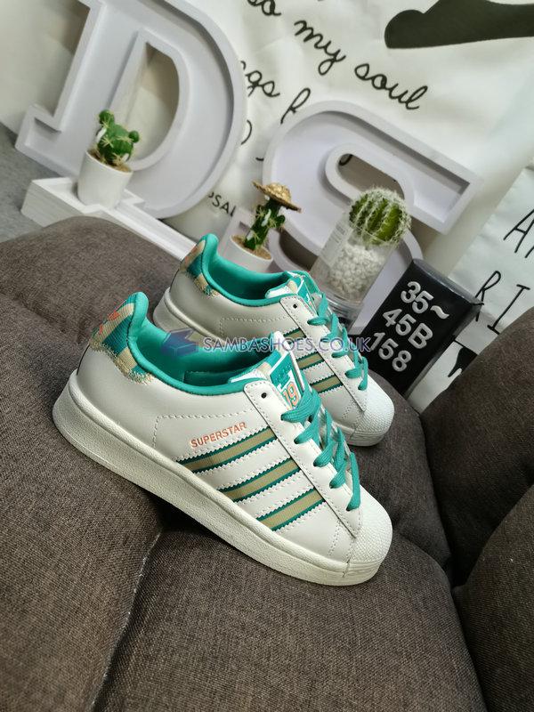 Adidas Superstar "Cream White Green Gold" - Cream White/Green/Gold - IE2931 Classic Originals Shoes