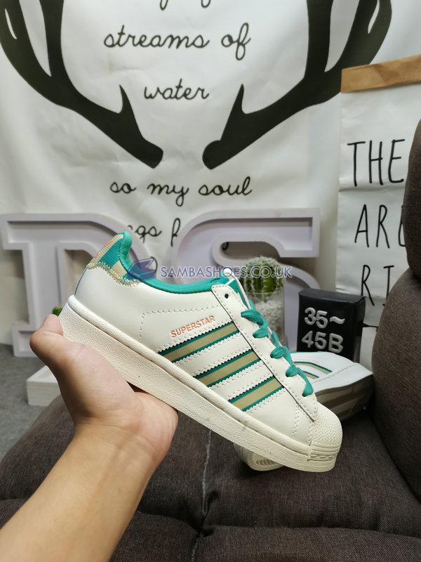 Adidas Superstar "Cream White Green Gold" - Cream White/Green/Gold - IE2931 Classic Originals Shoes