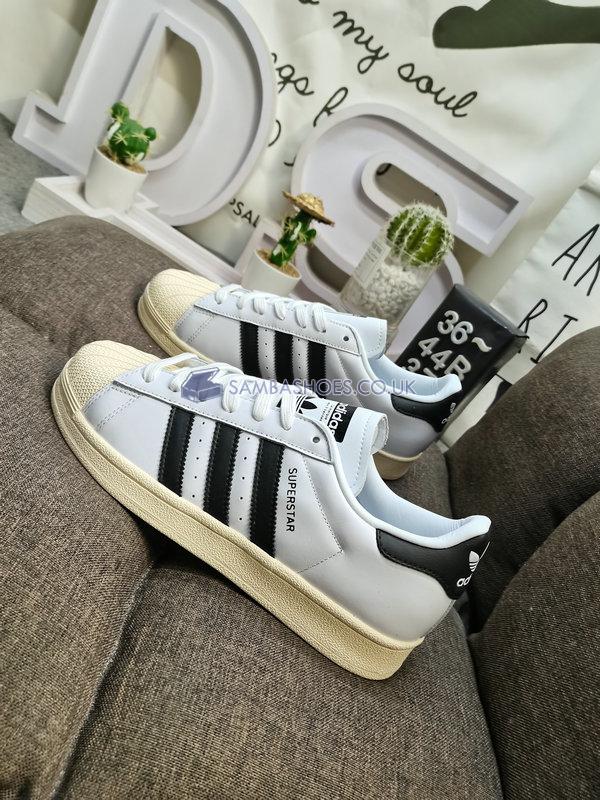 Adidas Superstar "White Black" - Cloud White/Core Black/Blue - FV2831 Classic Originals Shoes