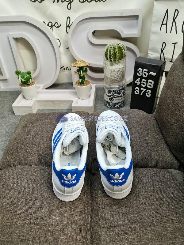 Adidas Superstar "White True Blue" - Cloud White/True Blue-Gold Metallic - H68093 Classic Originals Shoes