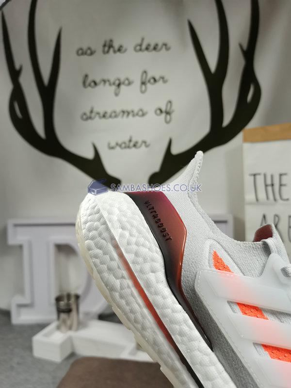 Adidas UltraBoost 21 "Grey Screaming Orange" - Dash Grey/Dash Grey/Screaming Orange - FY0375 Classic Running Shoes