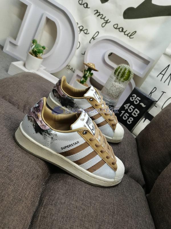 Adidas Superstar "White Cardboard Splatter" - Footwear White/Cardboard/Off White - IG5976 Classic Originals Shoes