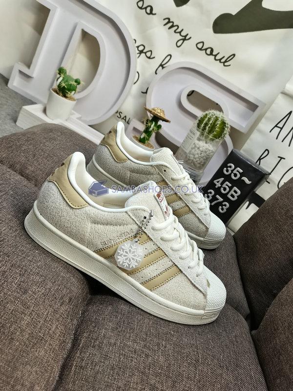 Adidas Superstar "Snowflakes & Acorns" - Off White/Linen Khaki/Shadow Brown - IF3883 Classic Originals Shoes