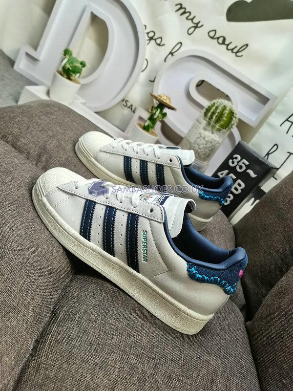 Feifei Ruan x Adidas Superstar "Ivory White Navy" - Chalk White/Ivory/Sha Navy - ID1139 Classic Originals Shoes