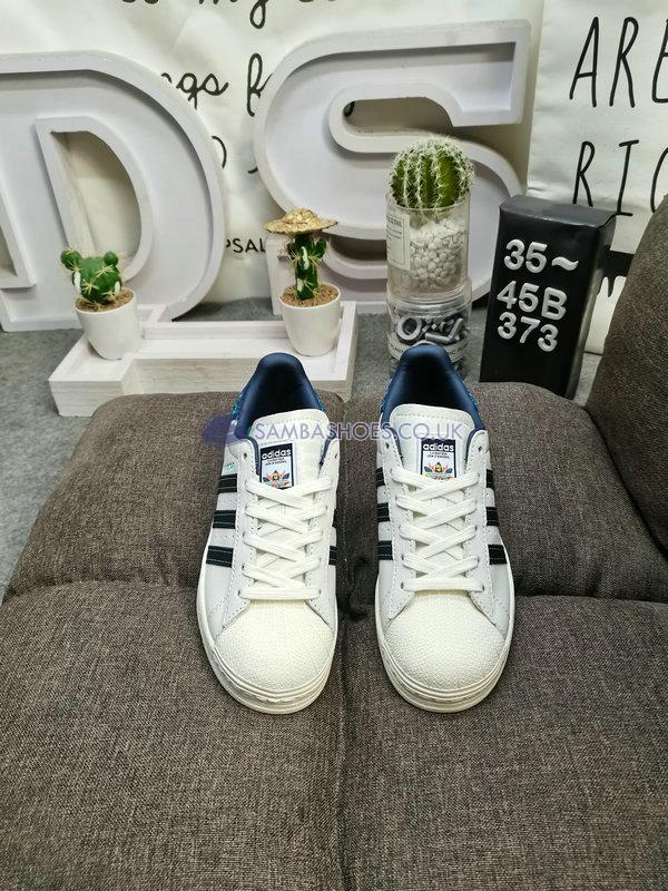 Feifei Ruan x Adidas Superstar "Ivory White Navy" - Chalk White/Ivory/Sha Navy - ID1139 Classic Originals Shoes