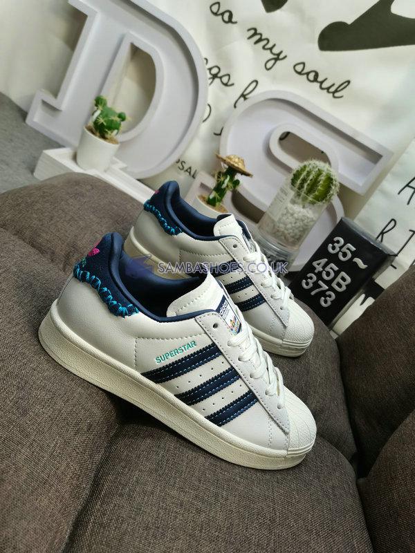 Feifei Ruan x Adidas Superstar "Ivory White Navy" - Chalk White/Ivory/Sha Navy - ID1139 Classic Originals Shoes