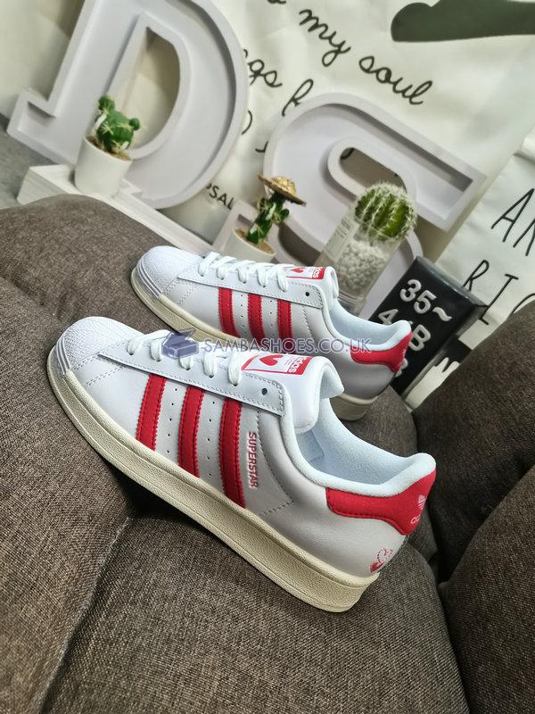 Adidas Superstar "Valentines Day 2024" - Cloud White/Bright Red/Wonder Clay - IG5958 Classic Originals Shoes