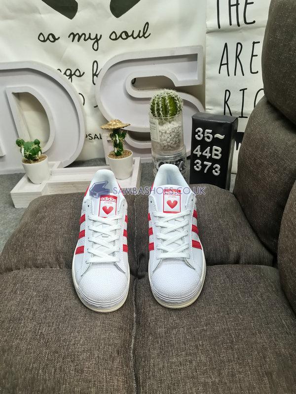 Adidas Superstar "Valentines Day 2024" - Cloud White/Bright Red/Wonder Clay - IG5958 Classic Originals Shoes