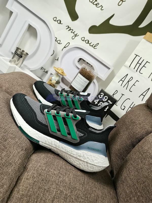 Adidas UltraBoost 21 "Black Sub Green" - Cloud White/Sub Green/Core Black - FZ1923 Classic Running Shoes