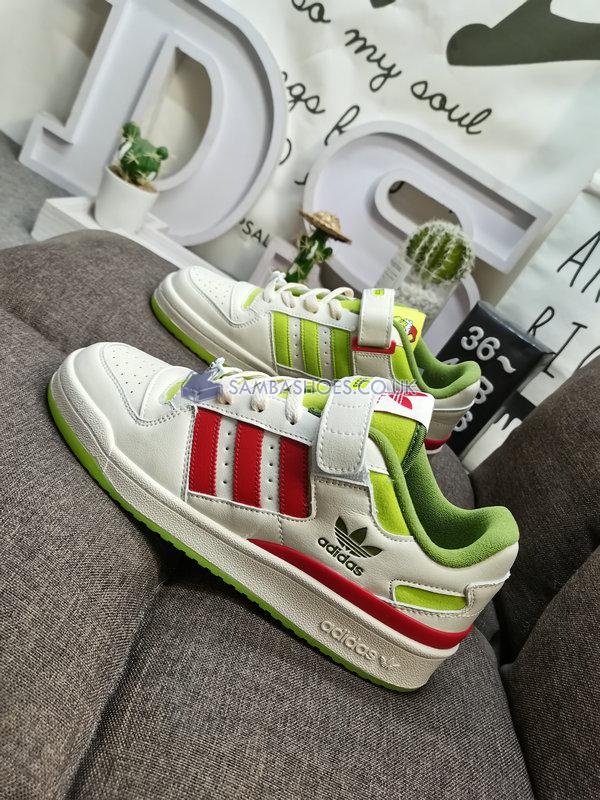 Dr. Seuss x Adidas Forum Low "The Grinch - Cream White" - Cream White/Collegiate Red/Solar Slime - ID3512 Classic Originals Shoes