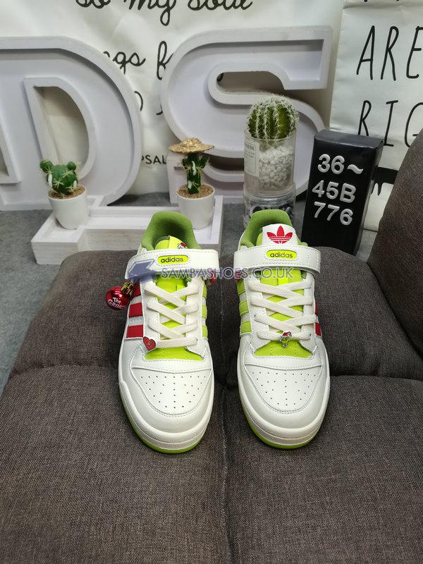 Dr. Seuss x Adidas Forum Low "The Grinch - Cream White" - Cream White/Collegiate Red/Solar Slime - ID3512 Classic Originals Shoes