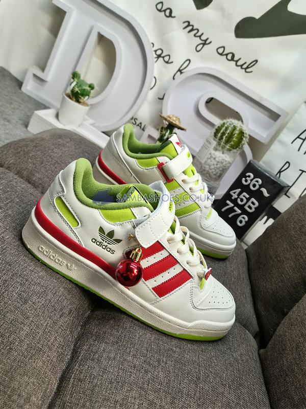 Dr. Seuss x Adidas Forum Low "The Grinch - Cream White" - Cream White/Collegiate Red/Solar Slime - ID3512 Classic Originals Shoes