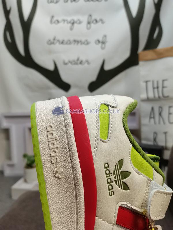 Dr. Seuss x Adidas Forum Low "The Grinch - Cream White" - Cream White/Collegiate Red/Solar Slime - ID3512 Classic Originals Shoes