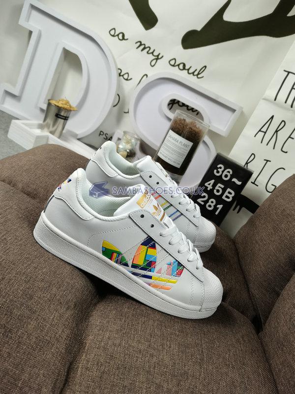 Adidas Superstar "Pride" - Cloud White/Cloud White/Cloud White - FY9022 Classic Originals Shoes