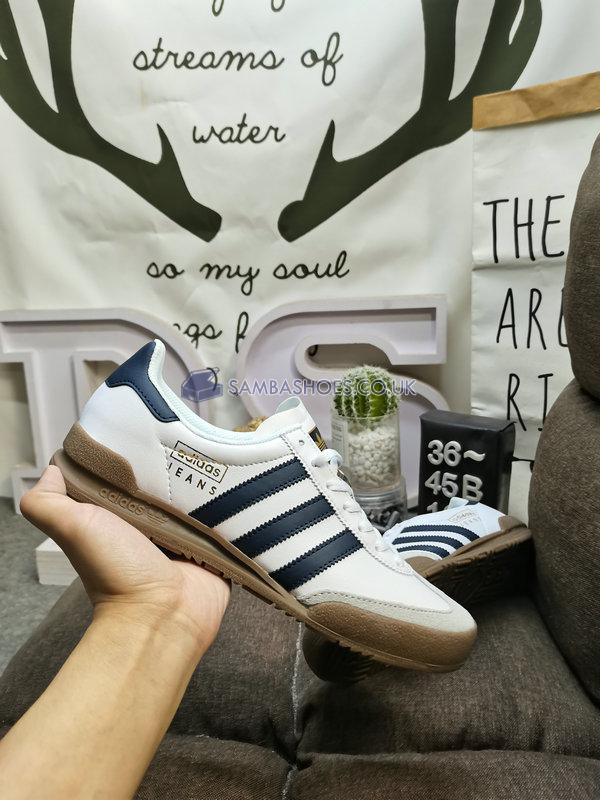 Adidas Jeans "White Navy Gum" - Cloud White/Collegiate Navy/Gum - FW6207 Classic Originals Shoes